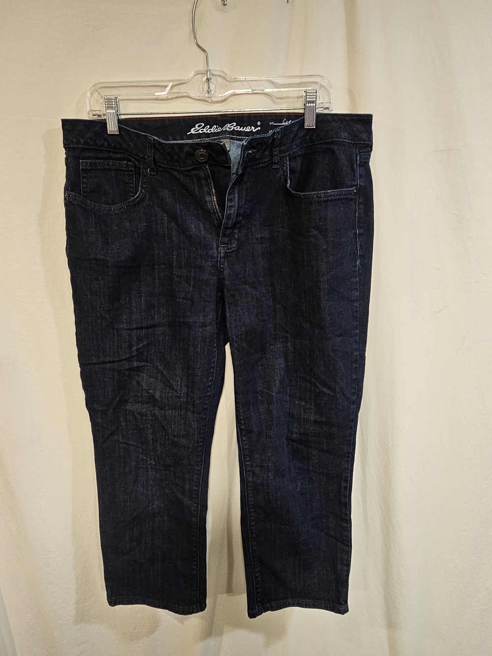 Eddie Bauer Women's Straight-Leg Dark Indigo Jeans